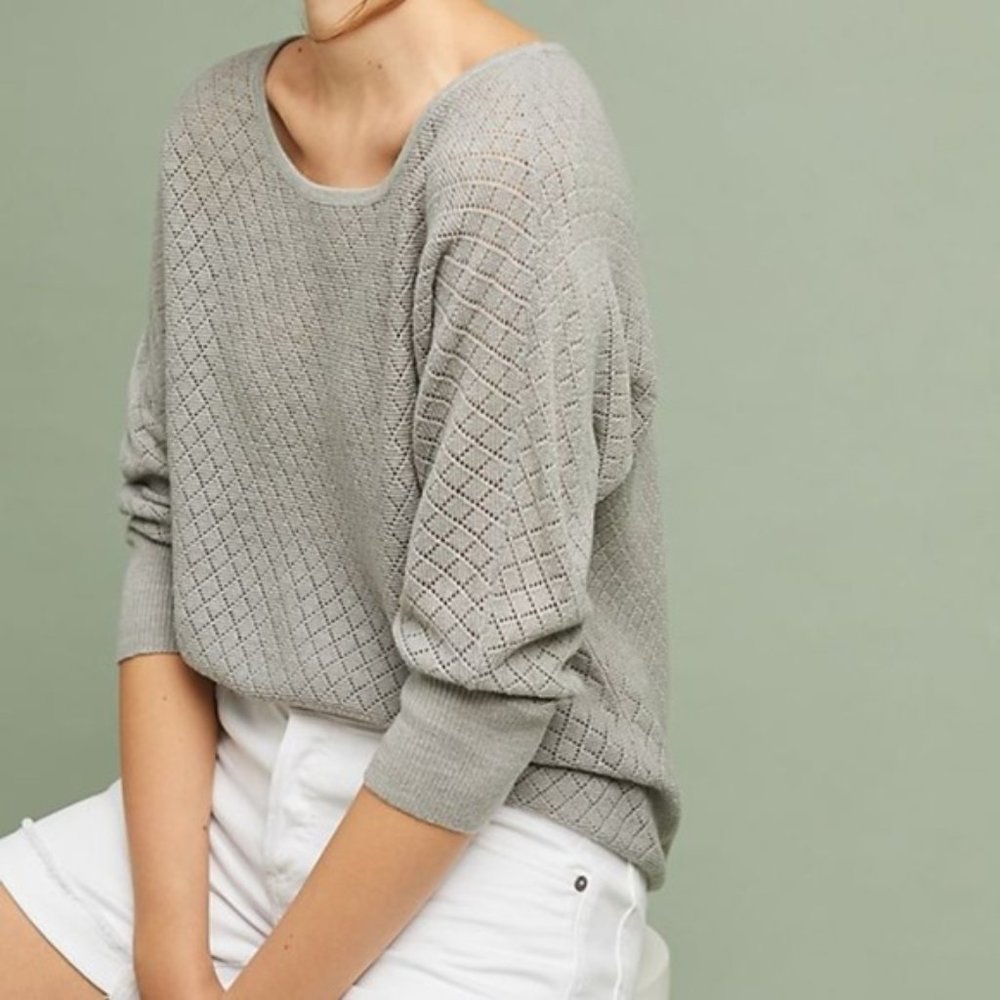 Anthropologie Moth Jesme Pointelle Sweater S or M